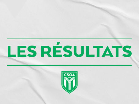 LES RÉSULTATS DU WEEKEND